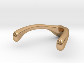 Ring Holder Pendant: Wishbone in Polished Bronze: Large