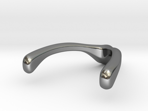 Ring Holder Pendant: Wishbone in Polished Silver: Large