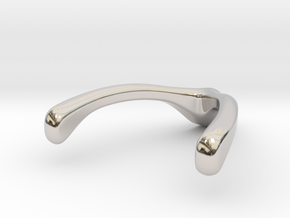 Ring Holder Pendant: Wishbone in Platinum: Small