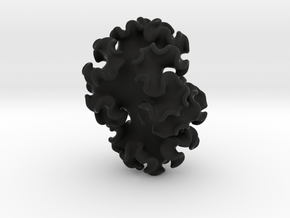 Nudibranch Pendant in Black Natural Versatile Plastic: Large