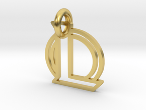 League of Legends Icon Keychain in Polished Brass (Interlocking Parts)