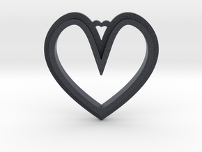 Heart Pendant in Black PA12