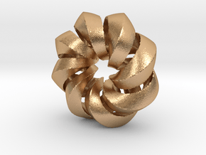 F - Helix in Natural Bronze (Interlocking Parts)