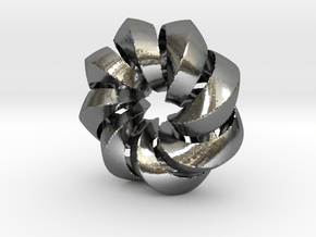 F - Helix in Polished Silver (Interlocking Parts)