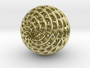 Diamond Sphere in 18k Gold Plated Brass