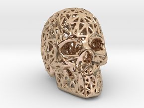 Human Skull with Pattern in 14k Rose Gold
