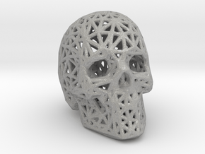 Human Skull with Pattern in Aluminum