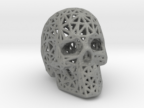 Human Skull with Pattern in Gray PA12
