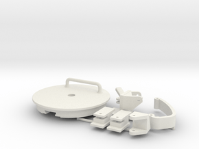 1/10th Panther Turret Rear Hatch in White Natural Versatile Plastic