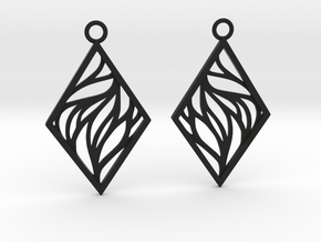 Aethra earrings in Black Natural Versatile Plastic: Medium