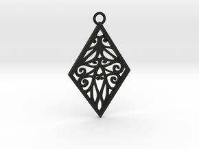 Tiana pendant in Black Natural Versatile Plastic: Large