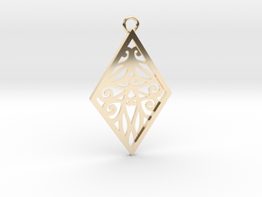Tiana pendant in 14k Gold Plated Brass: Large