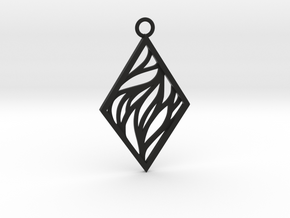 Aethra pendant in Black Natural Versatile Plastic: Large