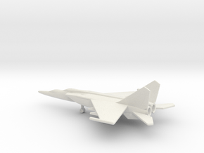 MiG-25PU Foxbat-C in White Natural Versatile Plastic: 6mm