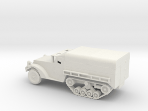 1/72 Scale M3 Halftrack with cover in White Natural Versatile Plastic
