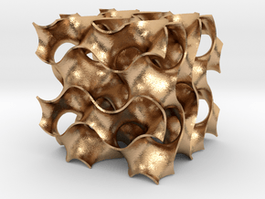 Gyroid - 40/40/40 .6mm Wall in Natural Bronze