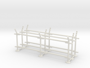CLSF-8-Straight Section, 2-Bay (3 ea.) in White Natural Versatile Plastic: 1:87 - HO