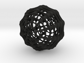 Skeletal Sphere in Black Premium Versatile Plastic