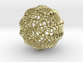 Skeletal Sphere in 18k Gold Plated Brass