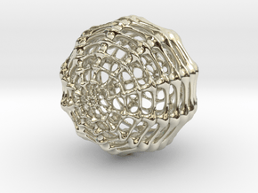 Skeletal Sphere in 14k White Gold