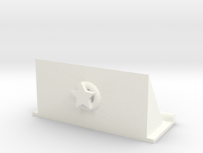 Horizontal phone holder in White Processed Versatile Plastic: Medium