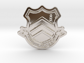 Persona 5 Shujin Academy Badge in Rhodium Plated Brass