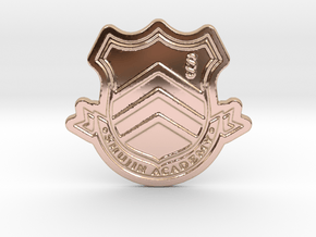Persona 5 Shujin Academy Badge in 14k Rose Gold Plated Brass
