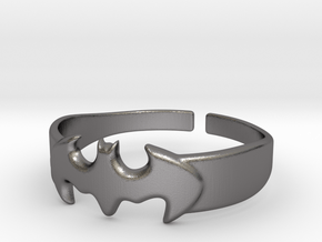 Bat Man Ring 1 in Polished Nickel Steel