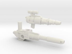 TF WFC Siege Sideswipe Weapons in White Natural Versatile Plastic