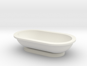Scale Model Modern Bathroom Tub  in White Natural Versatile Plastic: 1:48 - O