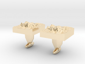 Mt. Everest cuff links in 14k Gold Plated Brass