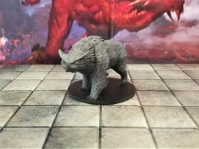 Owlbear On All Fours in White Natural Versatile Plastic