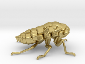 Cicada! The Somewhat Smaller Square-ish Sculpture in Natural Brass