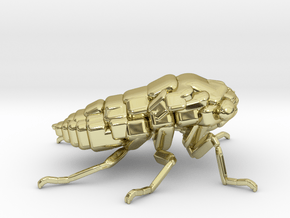 Cicada! The Somewhat Smaller Square-ish Sculpture in 18K Yellow Gold
