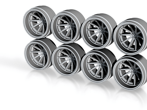 VWS1 9-0 Hot Wheels Rims in Tan Fine Detail Plastic