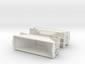 1/50th Wesco type Hopper bottom trailers in White Natural Versatile Plastic