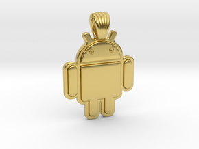 Bugdroid [pendant] in Polished Brass