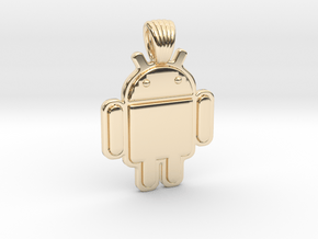 Bugdroid [pendant] in 14k Gold Plated Brass