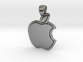 Apple [pendant] in Polished Silver