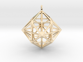 Simple geometric  pendant in 14k Gold Plated Brass