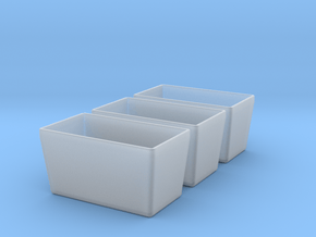 Watercress tubs 3x in Smooth Fine Detail Plastic: 1:28