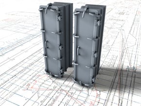 1/35 Royal Navy 4.7" Ready Use Lockers (Tall) x2 in Tan Fine Detail Plastic