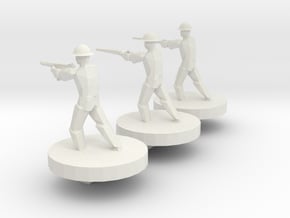 American Soldiers in White Natural Versatile Plastic