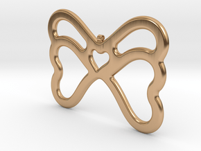 Butterfly Pendant / Necklace-21 in Polished Bronze