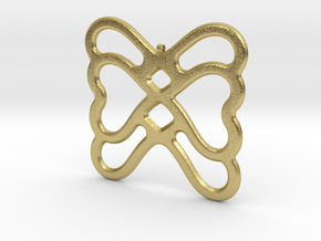 Butterfly Pendant / Necklace-22 in Natural Brass