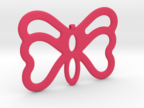 Butterfly Pendant / Necklace-23 in Pink Processed Versatile Plastic