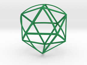 Walsh Icosahedron in Green Processed Versatile Plastic