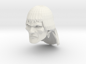Barbarian Head 2 in White Natural Versatile Plastic