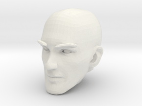 Bald Head 1 in White Natural Versatile Plastic