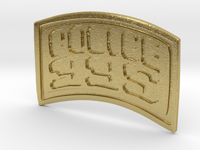 POLICE-995-badge (Wallet) in Natural Brass
